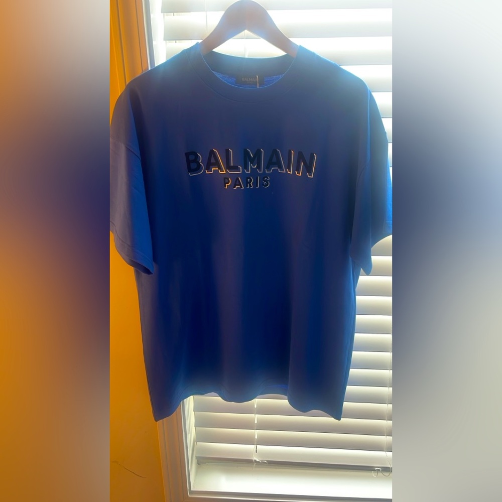 Balmain Paris Blue Men's Shirt